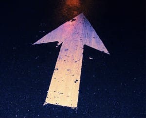 Arrow providing direction