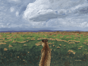 Cheetah on the Savannah painting