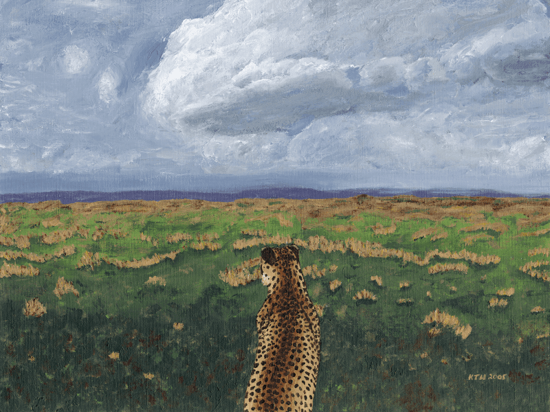 Cheetah on the Savannah painting