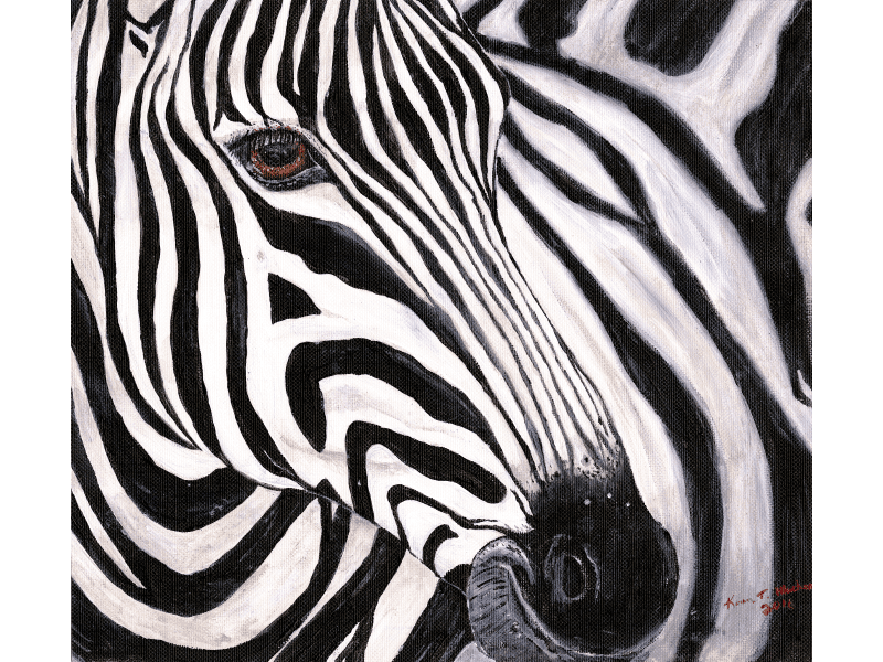 Zephyr the Zebra painting