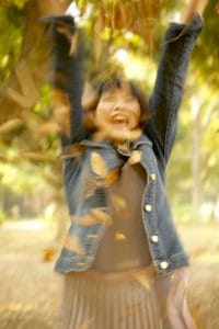Women enjoying autumn