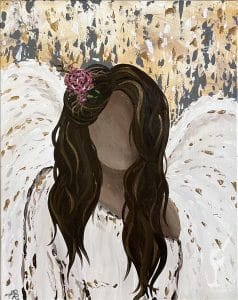 Beautiful Angel with gold flecked wings