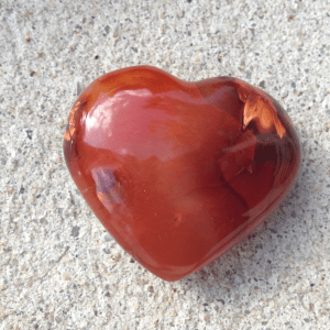 Orange heart-shaped Carnelian Crystal