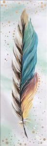 Multi-colored feather