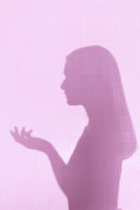 Shadow shape of a woman